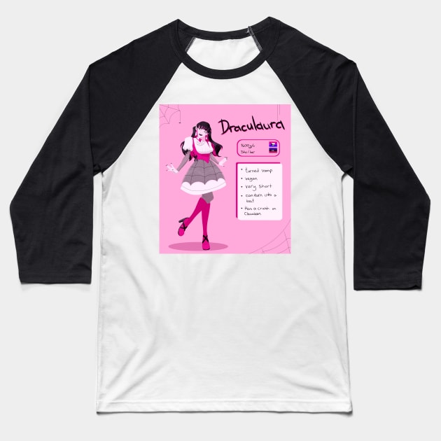 Draculaura Baseball T-Shirt by Cabbaged-Coffee